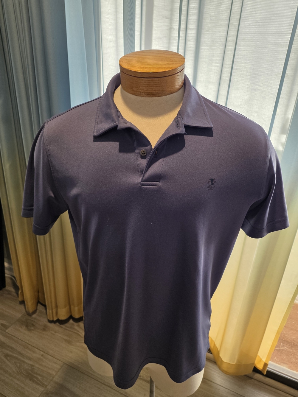 IZOD Golf Performance Short Sleeve Polo Shirt Slate Blue Gray Men's Medium M